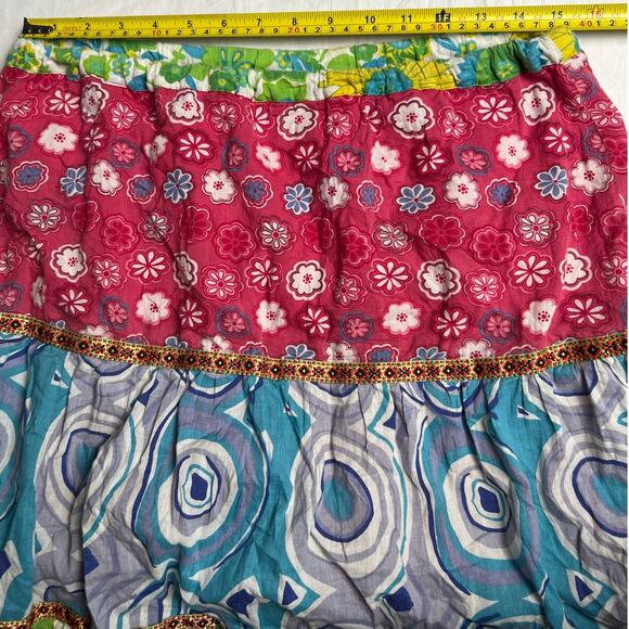 Y2K Passport Girl Skirt Sequins Multicolor Skirt 100% Cotton Size XL Women's - Picture 5 of 6